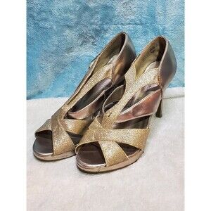 Fioni Glitter Heels Rose Gold Size 7 1/2